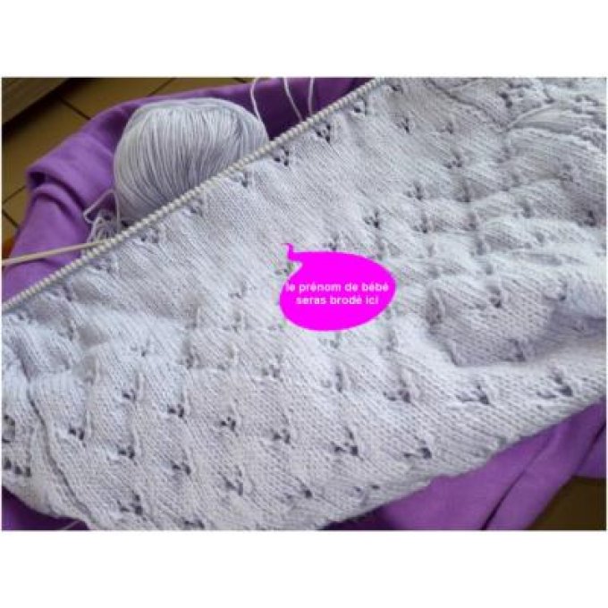 Couverture bébé personnalisée tricoter à la main
