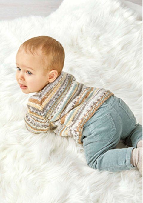 Pull bébé layette tricoter sur mesure